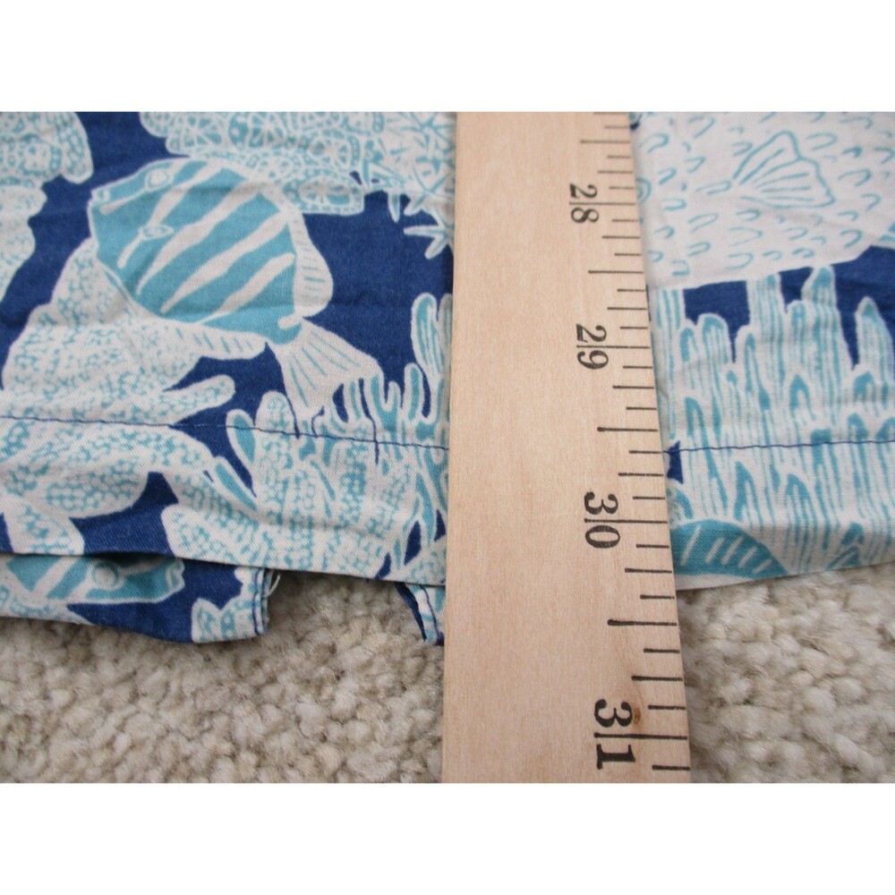 Tori Richard Shirt Men 2XL Blue Fish Coral Reef Hawaiian Cotton Lawn Button Up - Picture 10 of 10
